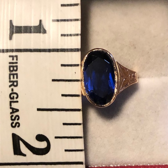 Russian | Jewelry | 4k Vintage Russian Rose Gold Blue Stone Ring | Poshmark